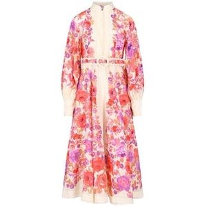 Zimmermann Raie Billow linen midi-dress